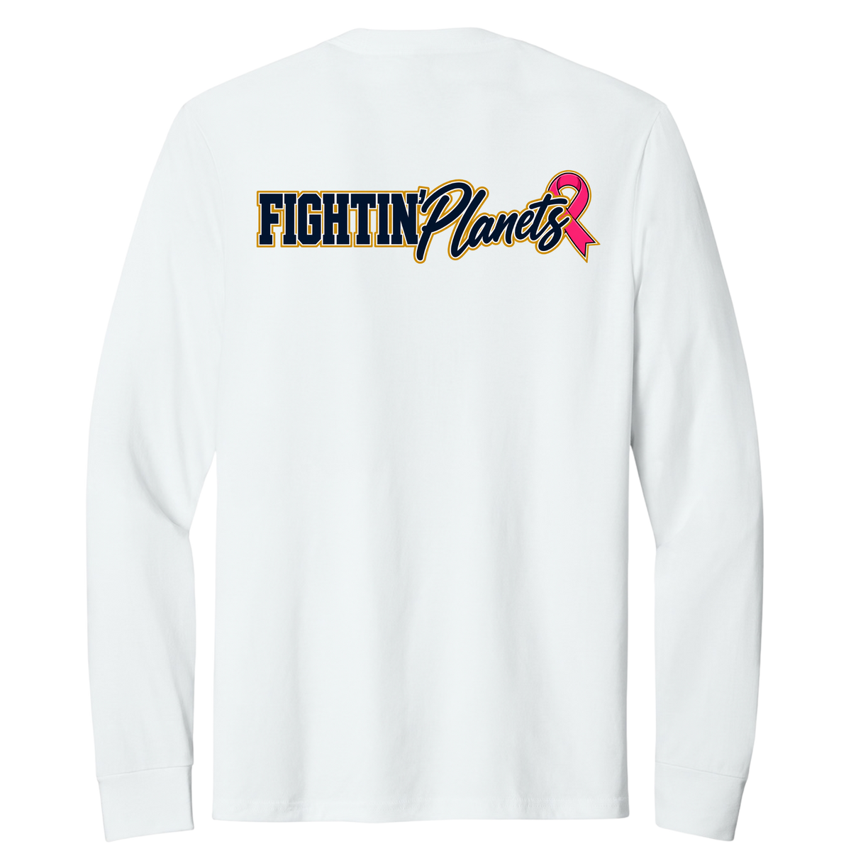 Pink Ribbon • Fightin’ Planets • District® Perfect Tri® Long Sleeve Tee