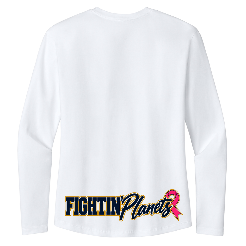 Pink Ribbon • Mars Fightin' Planet • Next Level Apparel® Women’s Cotton Relaxed Long Sleeve Tee