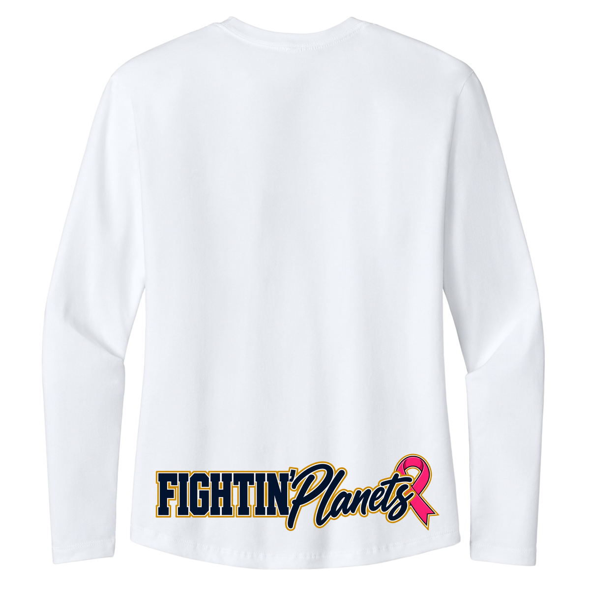 Pink Ribbon • Mars Fightin' Planet • Next Level Apparel® Women’s Cotton Relaxed Long Sleeve Tee