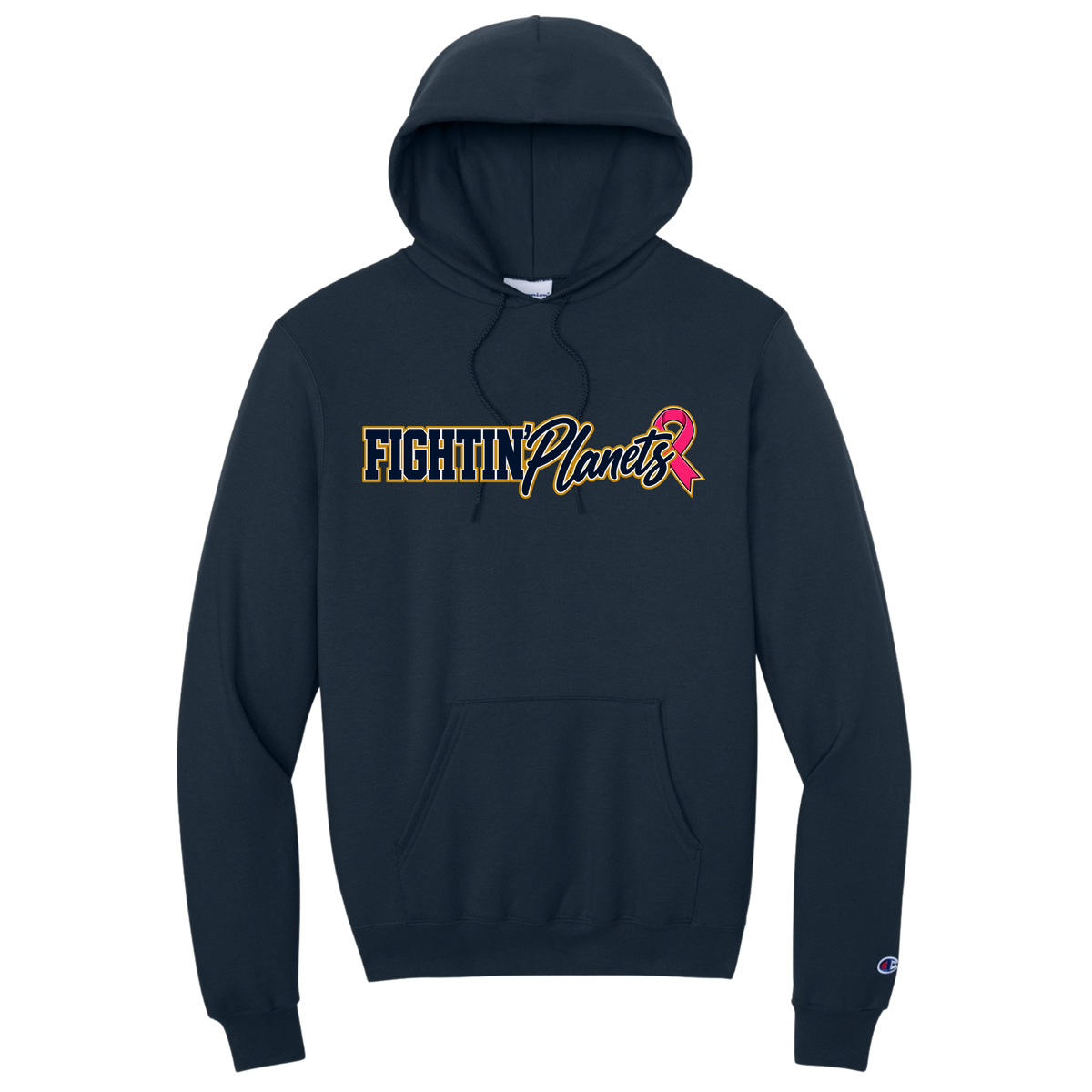 Exclusive • 2026 Hometown Collective Apparel • Champion Pink Ribbon Hoodie Back Design