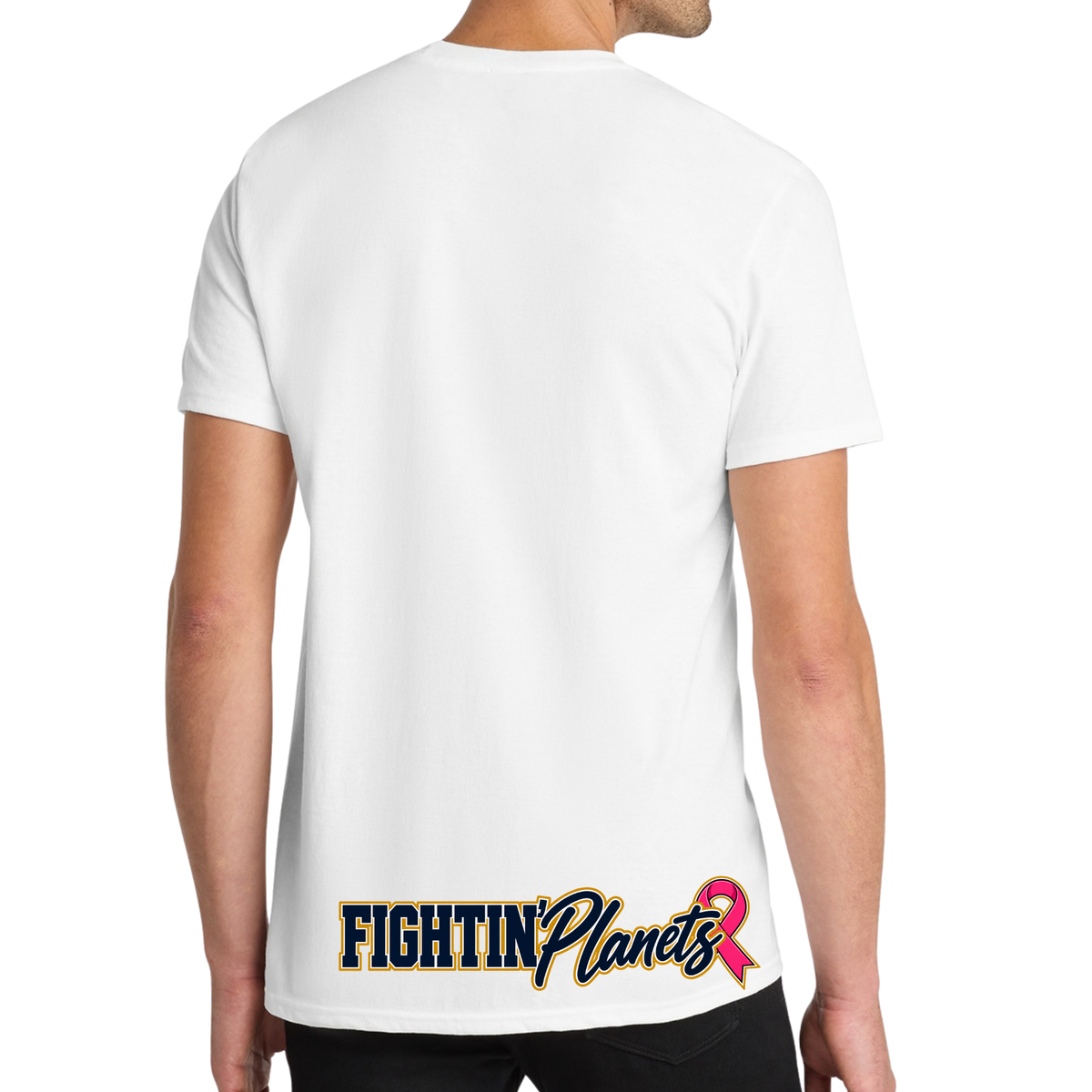 Pink Ribbon • Mars Fightin Planets Front Design  • District® The Concert Tee®