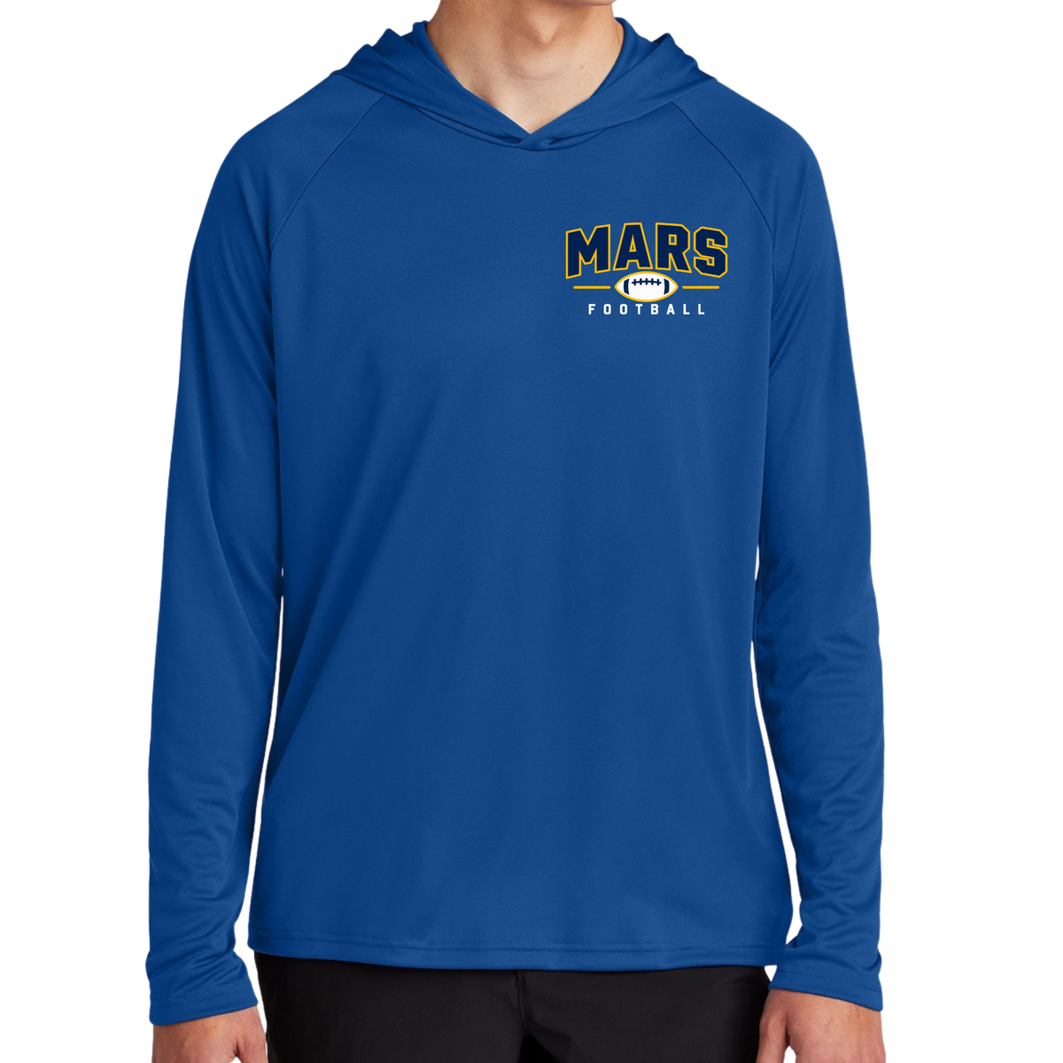MARS• Football | Long Sleeve Performance Hooded Tee
