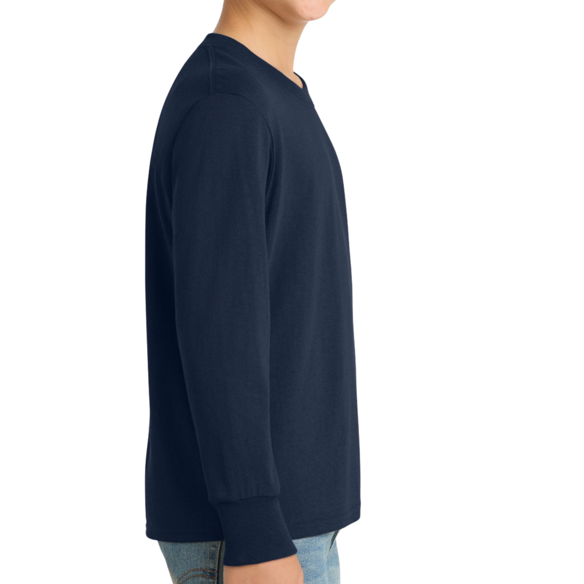 Pink Ribbon • Fightin Planet • Youth Long Sleeve Core Cotton Tee