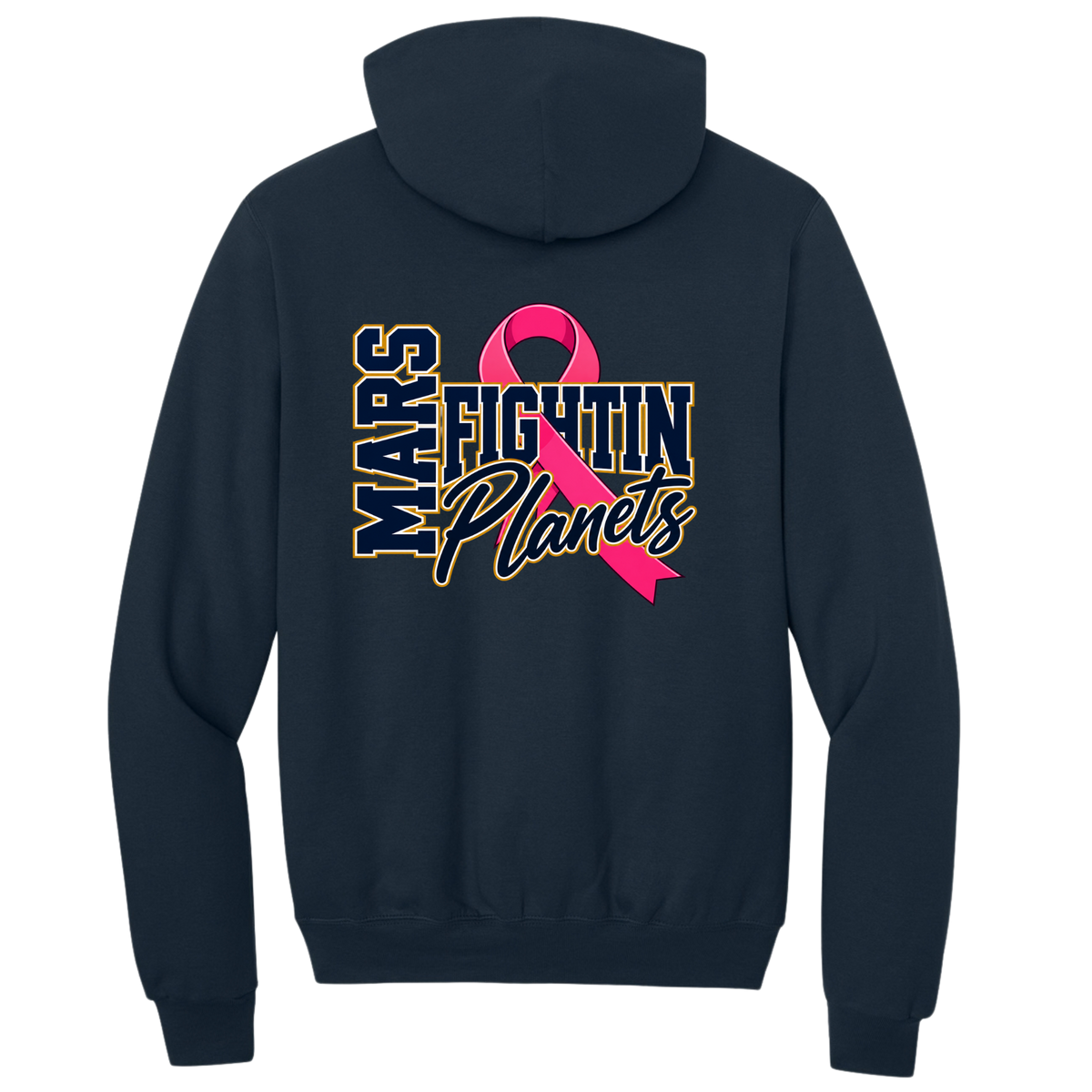 Exclusive • 2026 Hometown Collective Apparel • Champion Pink Ribbon Hoodie Back Design