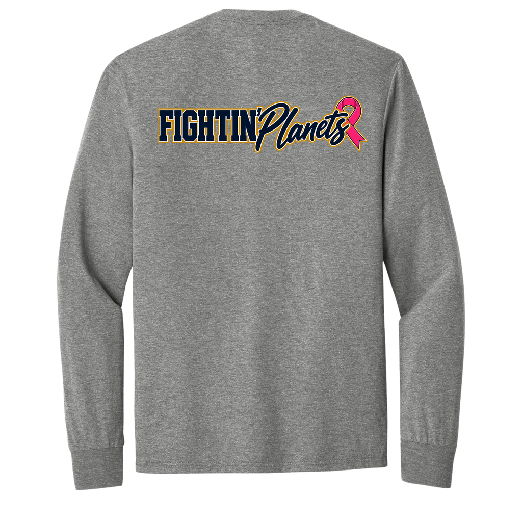 Pink Ribbon • Fightin’ Planets • District® Perfect Tri® Long Sleeve Tee