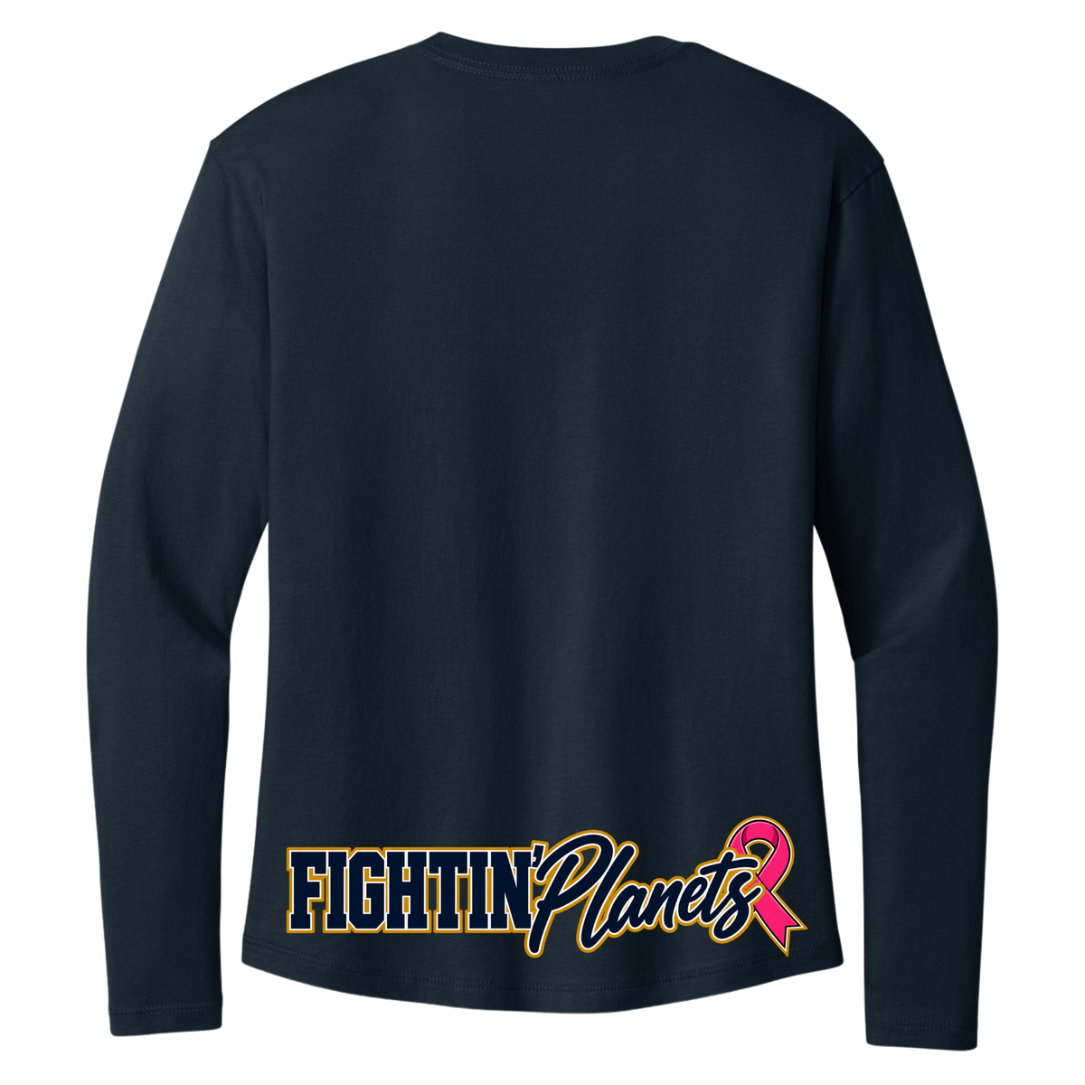Pink Ribbon • Mars Fightin' Planet • Next Level Apparel® Women’s Cotton Relaxed Long Sleeve Tee