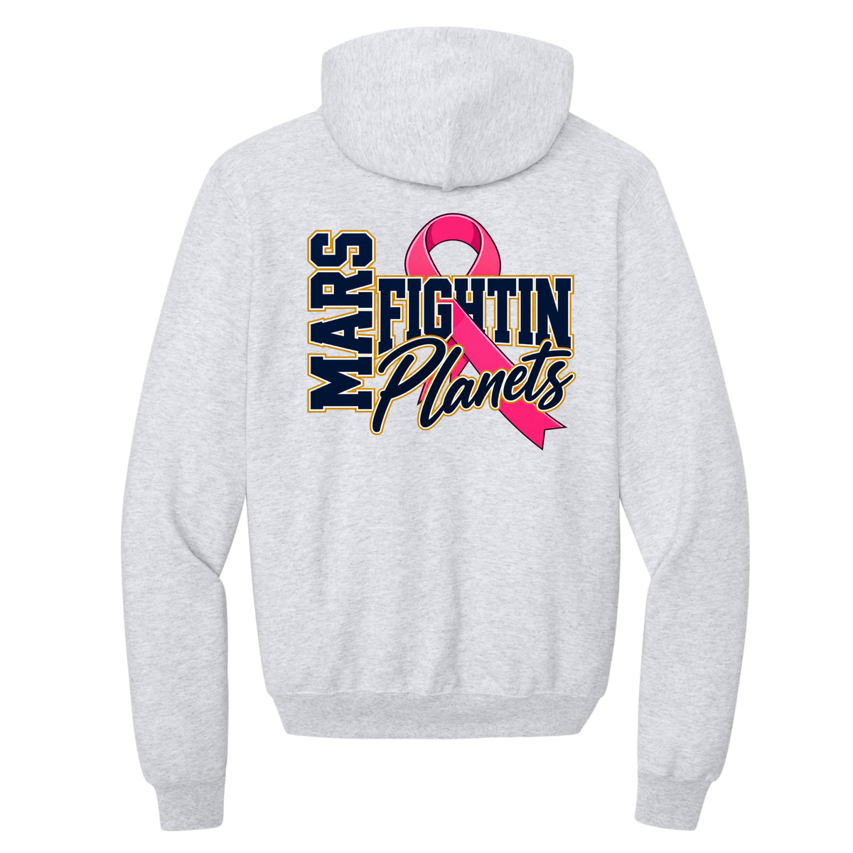 Exclusive • 2026 Hometown Collective Apparel • Champion Pink Ribbon Hoodie Back Design