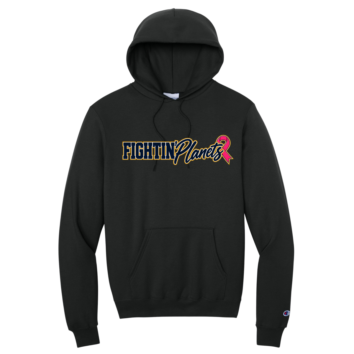 Exclusive • 2026 Hometown Collective Apparel • Champion Pink Ribbon Hoodie Back Design