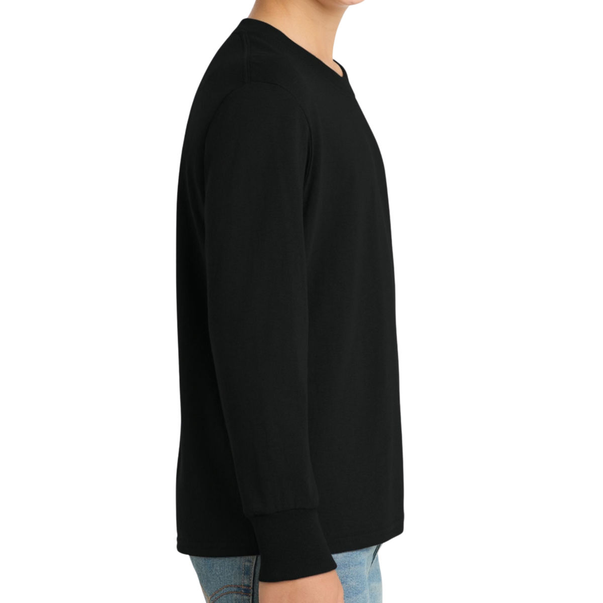 Pink Ribbon • Fightin Planet • Youth Long Sleeve Core Cotton Tee
