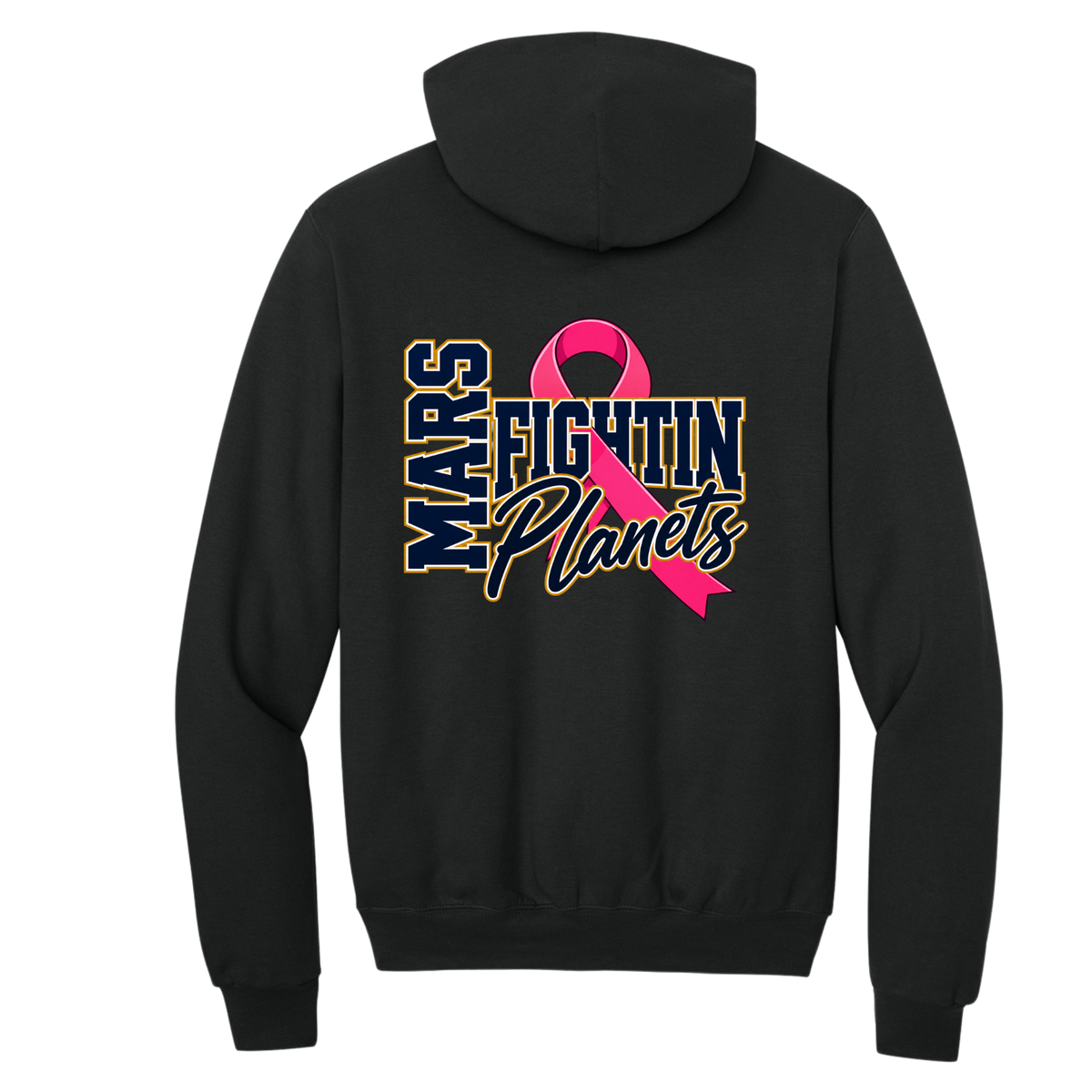 Exclusive • 2026 Hometown Collective Apparel • Champion Pink Ribbon Hoodie Back Design