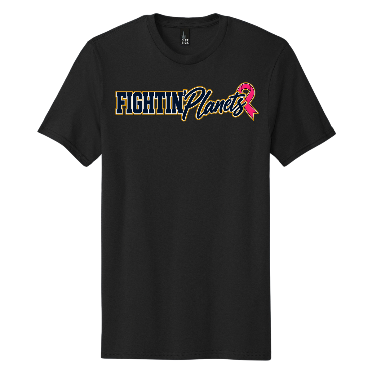 Pink Ribbon • Fightin Planets Front Design  • District® The Concert Tee®