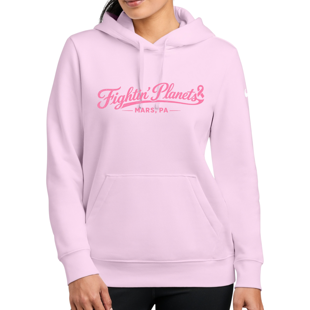 Fightin Planets Pink Ribbon • Pink Nike Hoodie
