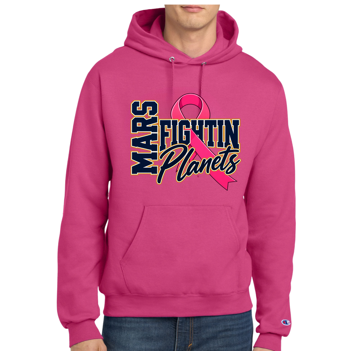 Exclusive • 2026 Hometown Collective Apparel • Champion Pink Ribbon Hoodie