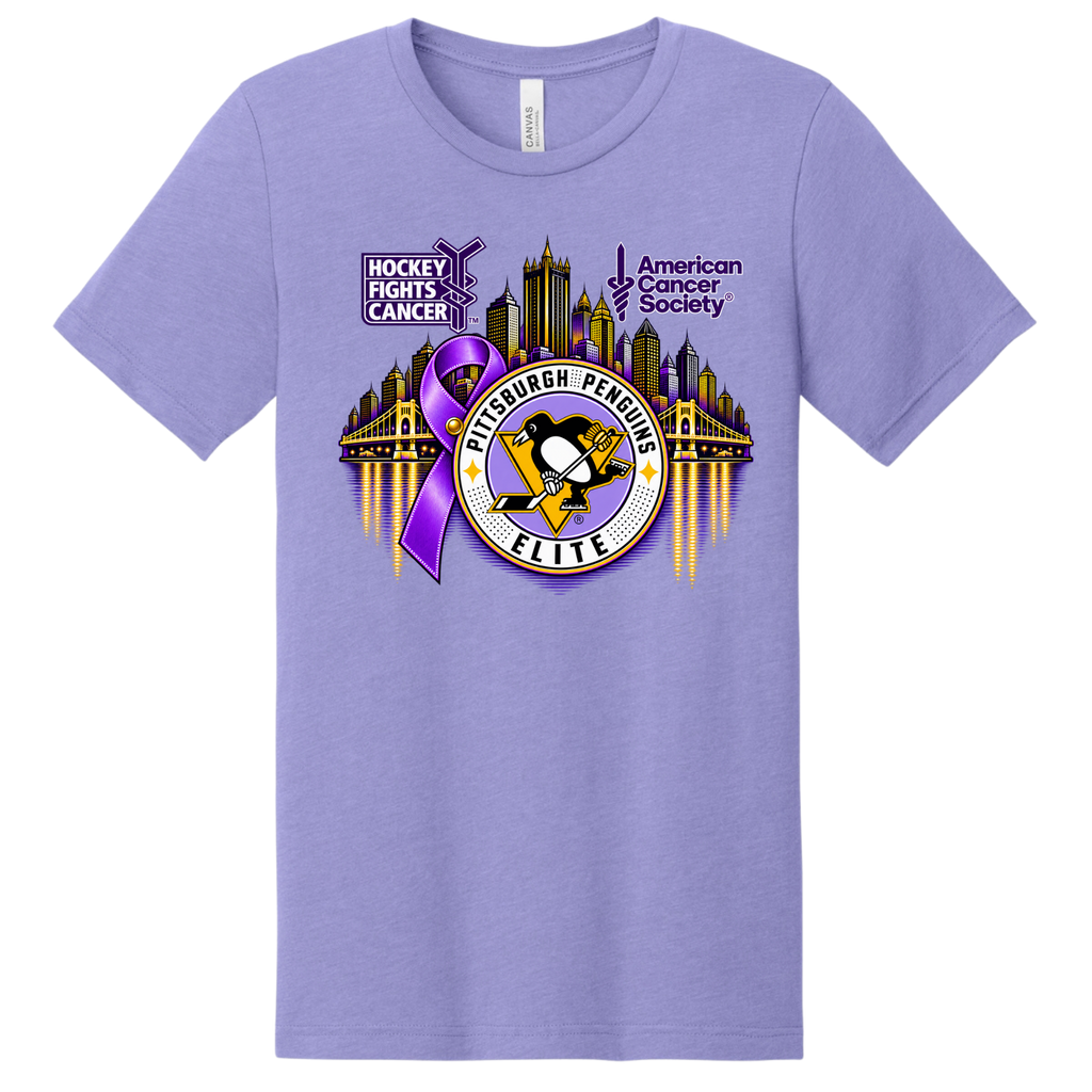 Adult/Unisex | Pittsburgh Penguins Elite • Hockey Fights Cancer •  City Reflection T-shirt