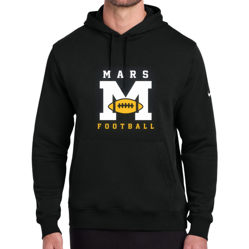 ADULT • MARS Football "M" • Nike Club Fleece Sleeve Swoosh Pullover Hoodie