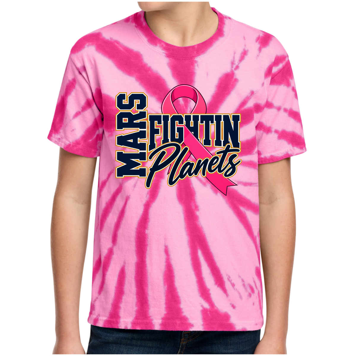 Youth • Mars Fightin Planets • Pink Ribbon • Tie Dye
