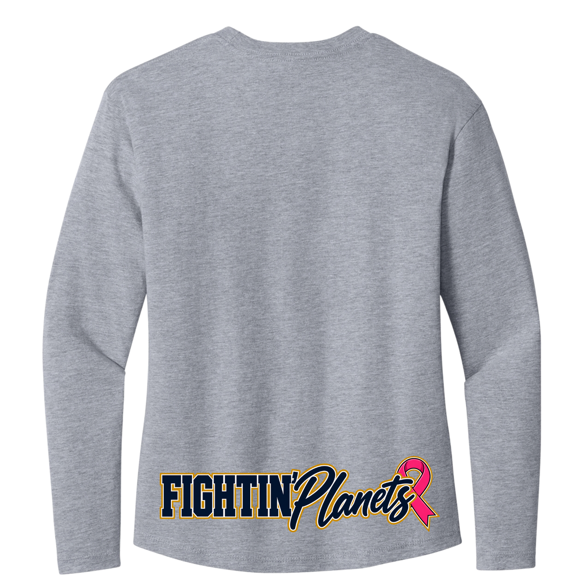 Pink Ribbon • Mars Fightin' Planet • Next Level Apparel® Women’s Cotton Relaxed Long Sleeve Tee