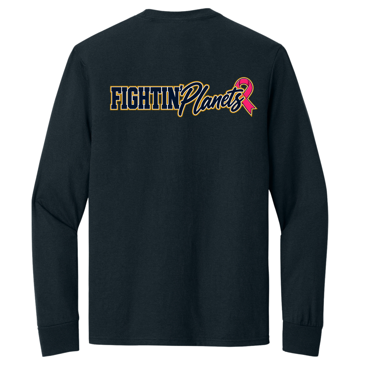 Pink Ribbon • Fightin’ Planets • District® Perfect Tri® Long Sleeve Tee