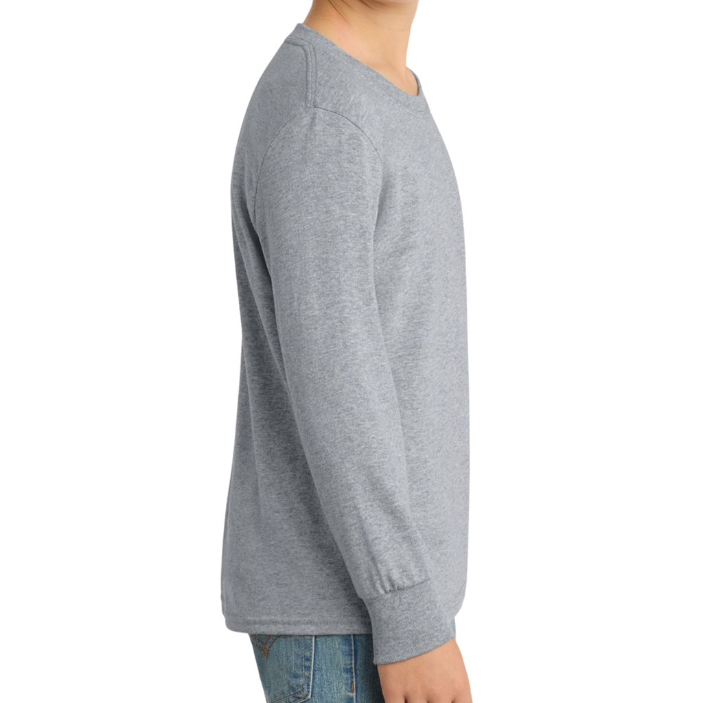 Pink Ribbon • Fightin Planet • Youth Long Sleeve Core Cotton Tee