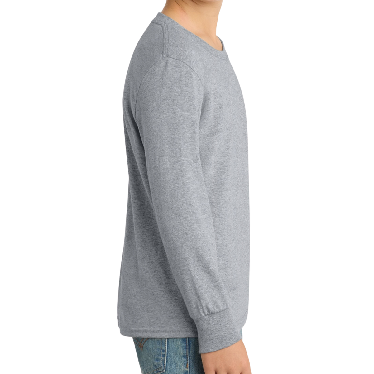 Pink Ribbon • Fightin Planet • Youth Long Sleeve Core Cotton Tee