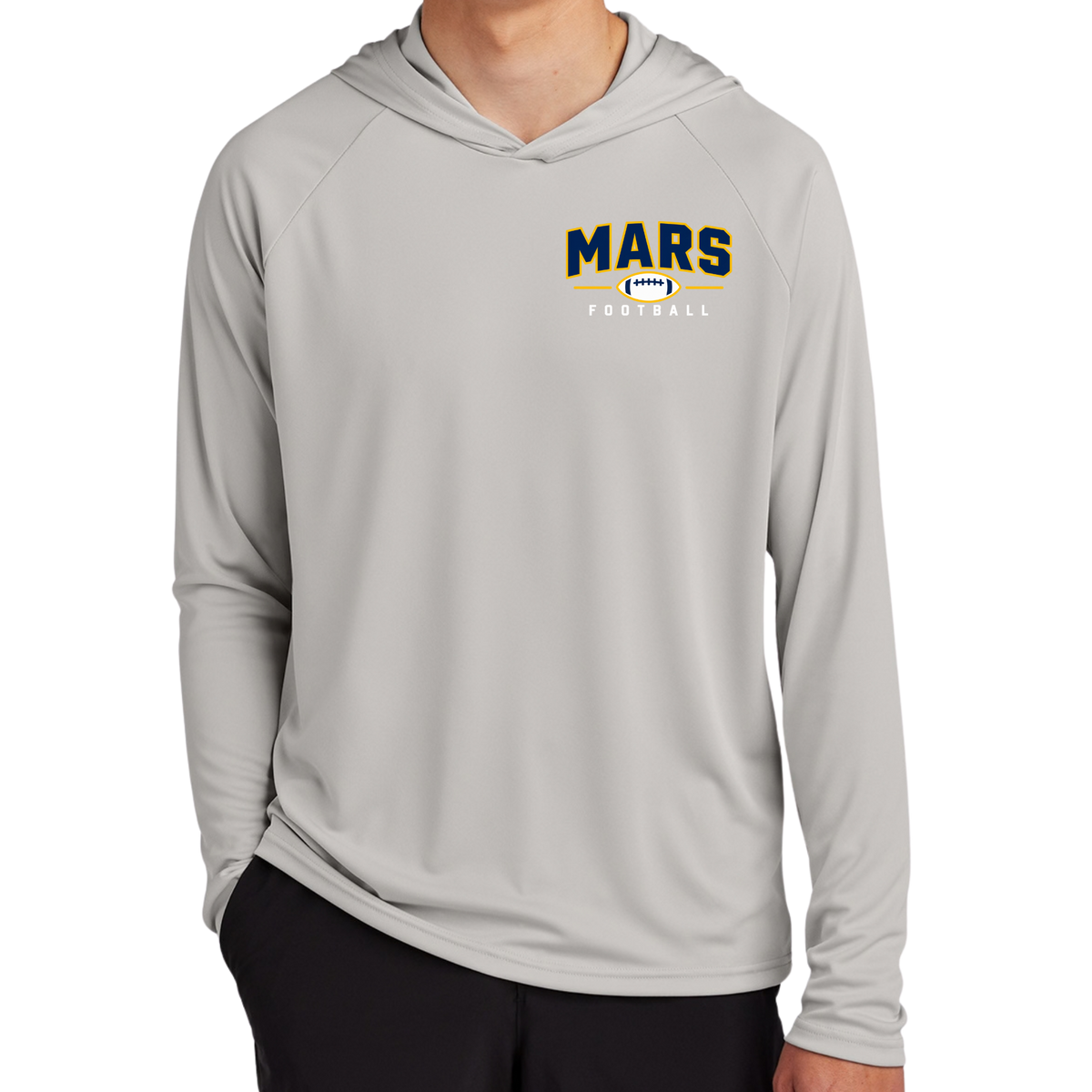 MARS• Football | Long Sleeve Performance Hooded Tee