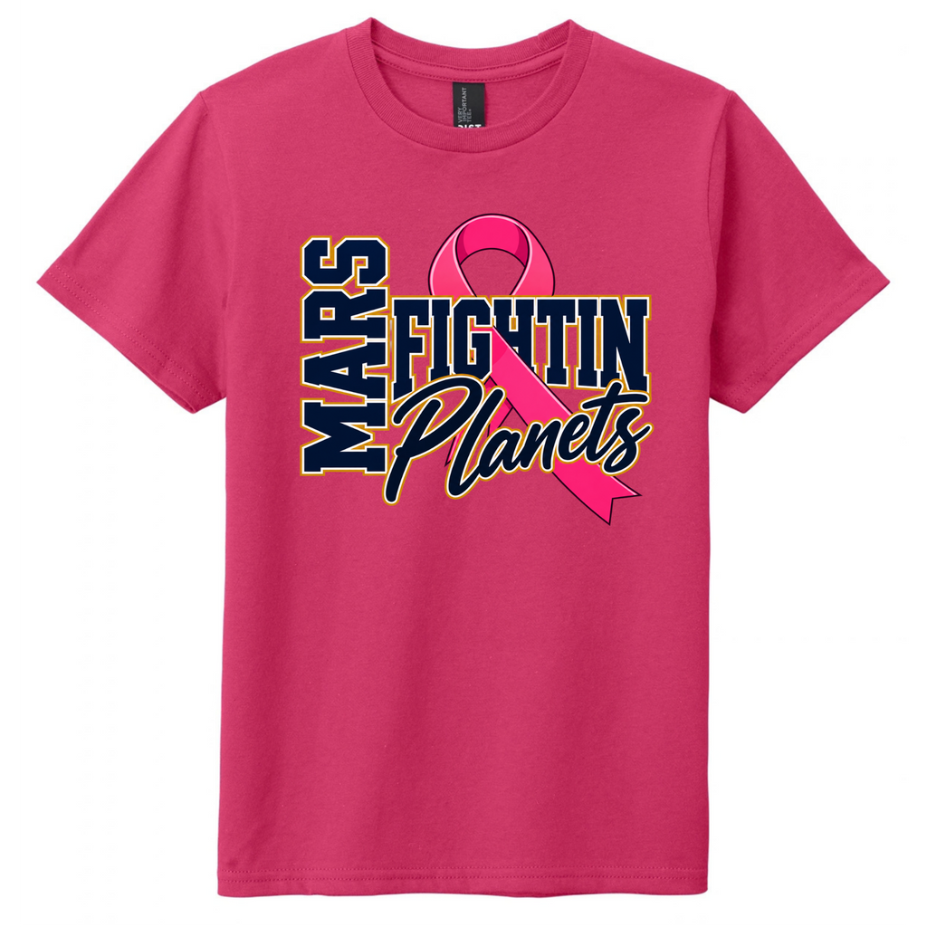 Pink Ribbon • Mars Fightin Planets Front Design  • District® Tee