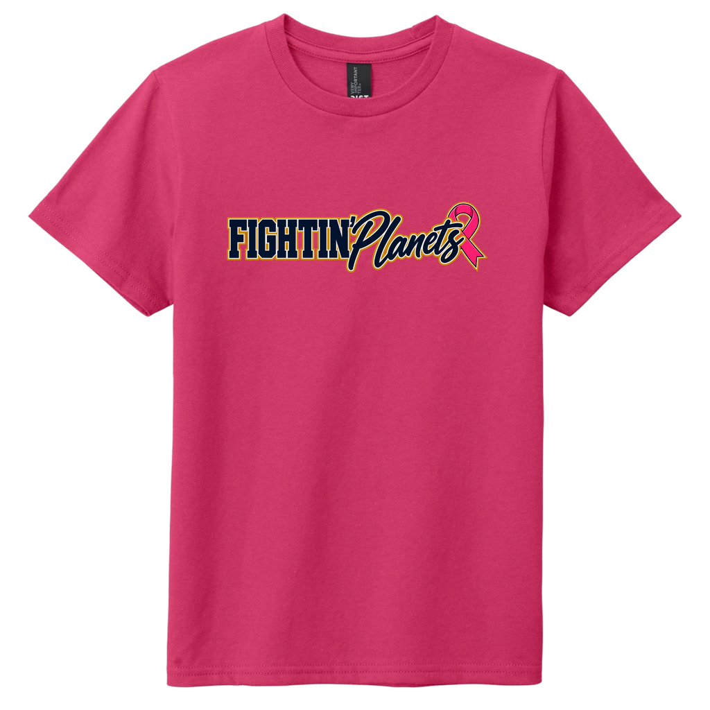 Youth • Pink Ribbon • Fightin Planets Front Design  • District® Tee