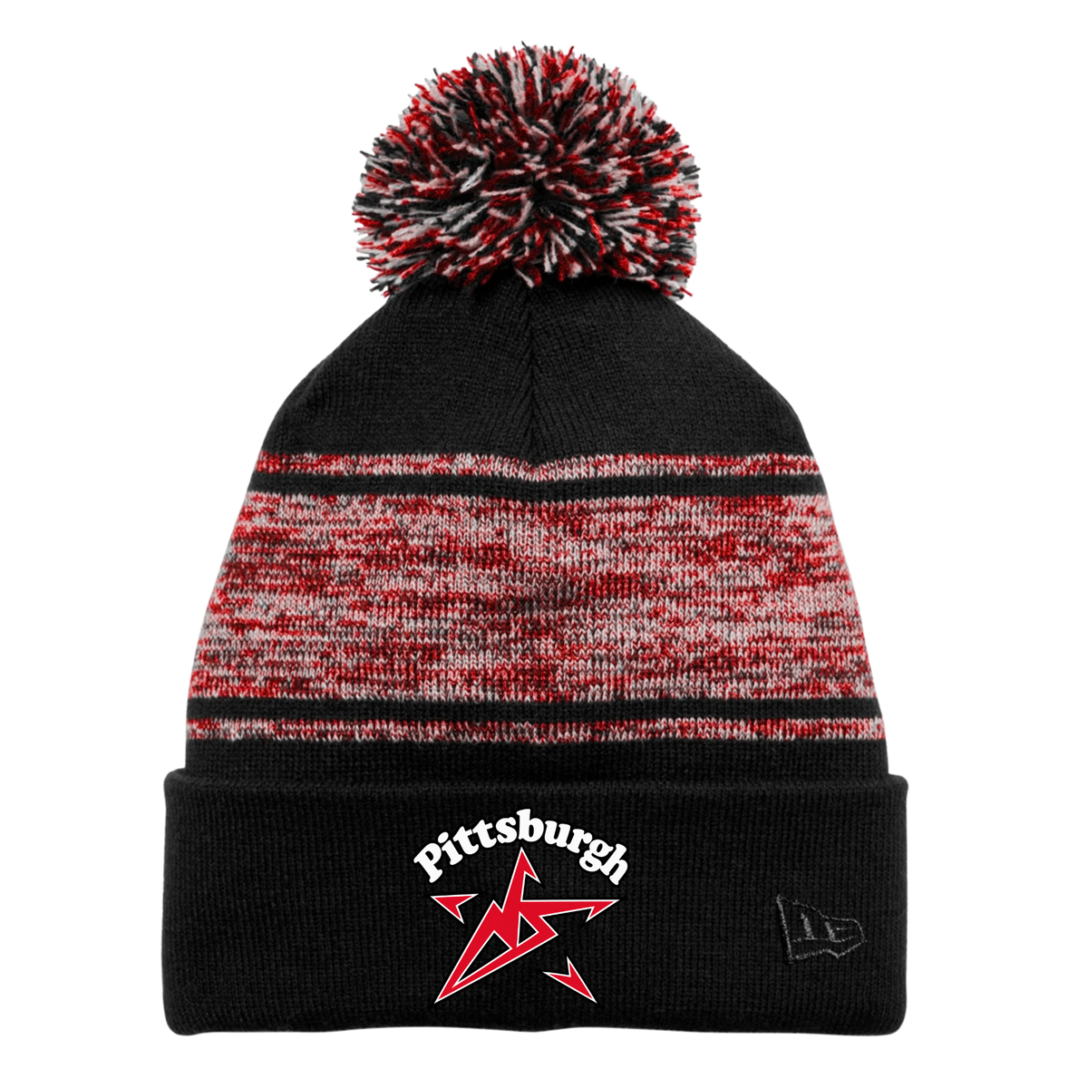 Pittsburgh North Star New Era® Striped Pom Beanie