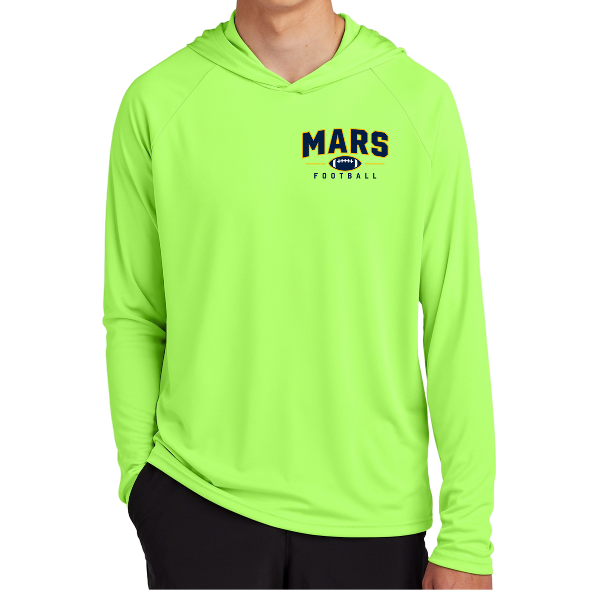 MARS• Football | Long Sleeve Performance Hooded Tee