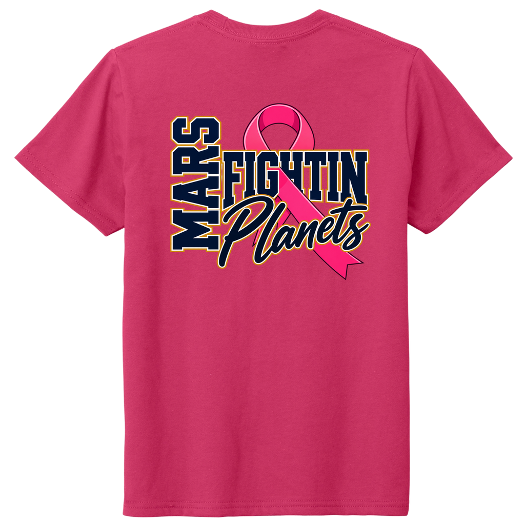 Youth • Pink Ribbon • Fightin Planets Front Design  • District® Tee