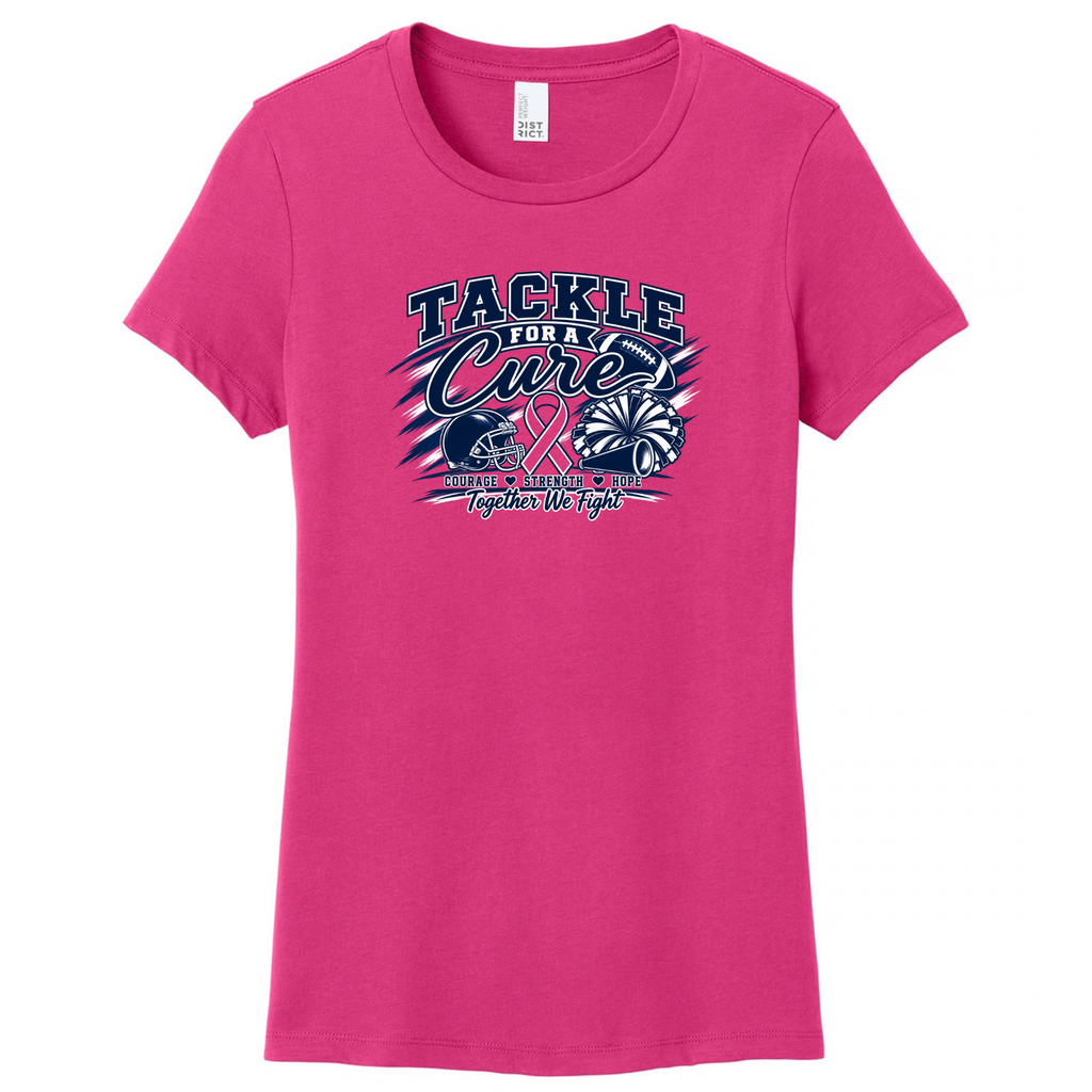 October Breast Cancer Tackle for A Cure • Pink Shirt