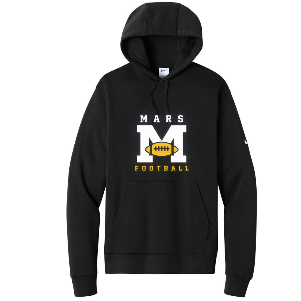 ADULT • MARS Football "M" • Nike Club Fleece Sleeve Swoosh Pullover Hoodie