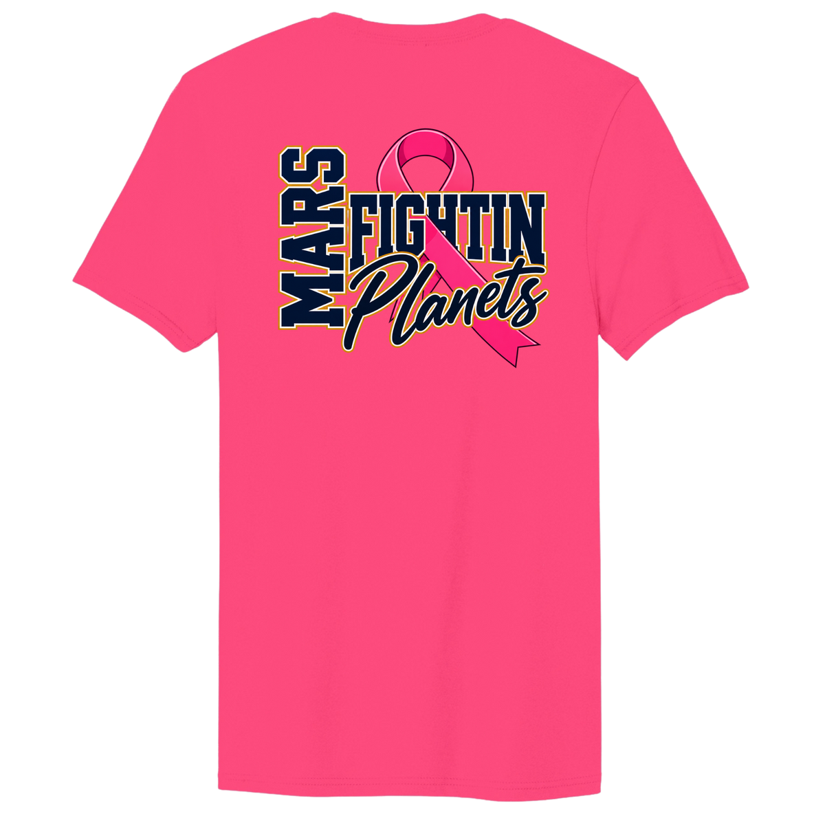Pink Ribbon • Fightin Planets Front Design  • District® The Concert Tee®