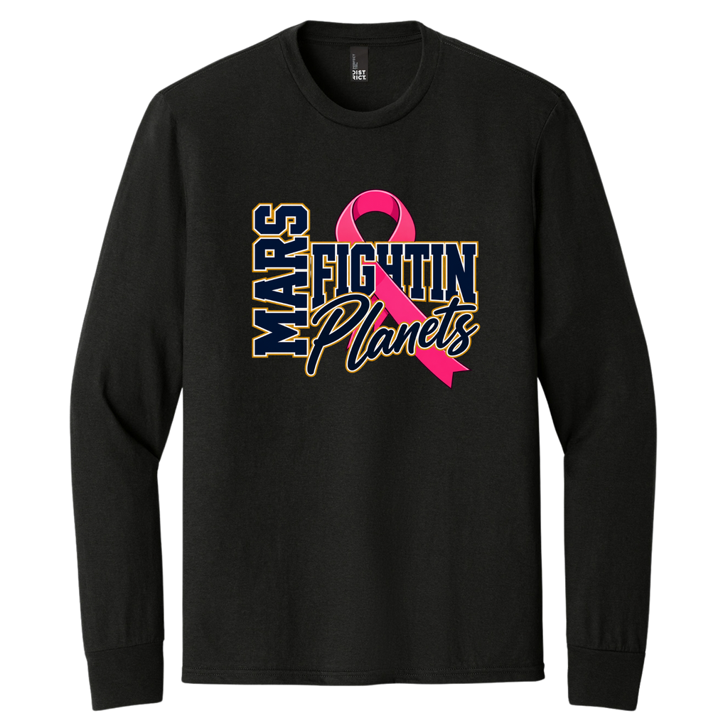 Pink Ribbon • Fightin’ Planets • District® Perfect Tri® Long Sleeve Tee