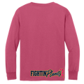 Pink Ribbon • Fightin Planet • Youth Long Sleeve Core Cotton Tee