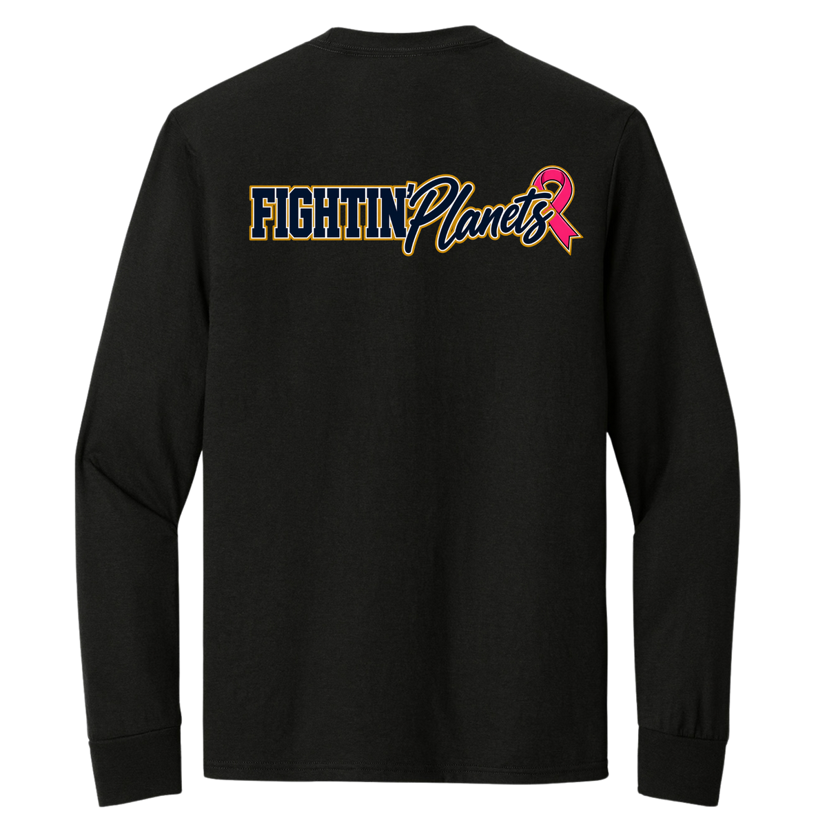 Pink Ribbon • Fightin’ Planets • District® Perfect Tri® Long Sleeve Tee