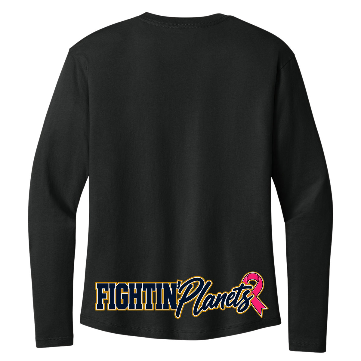Pink Ribbon • Mars Fightin' Planet • Next Level Apparel® Women’s Cotton Relaxed Long Sleeve Tee