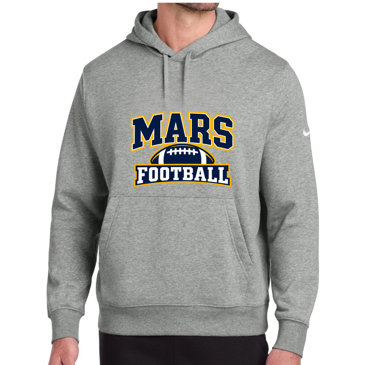Adult • MARS Football • Banner • Nike Club Fleece Sleeve Swoosh Pullover Hoodie
