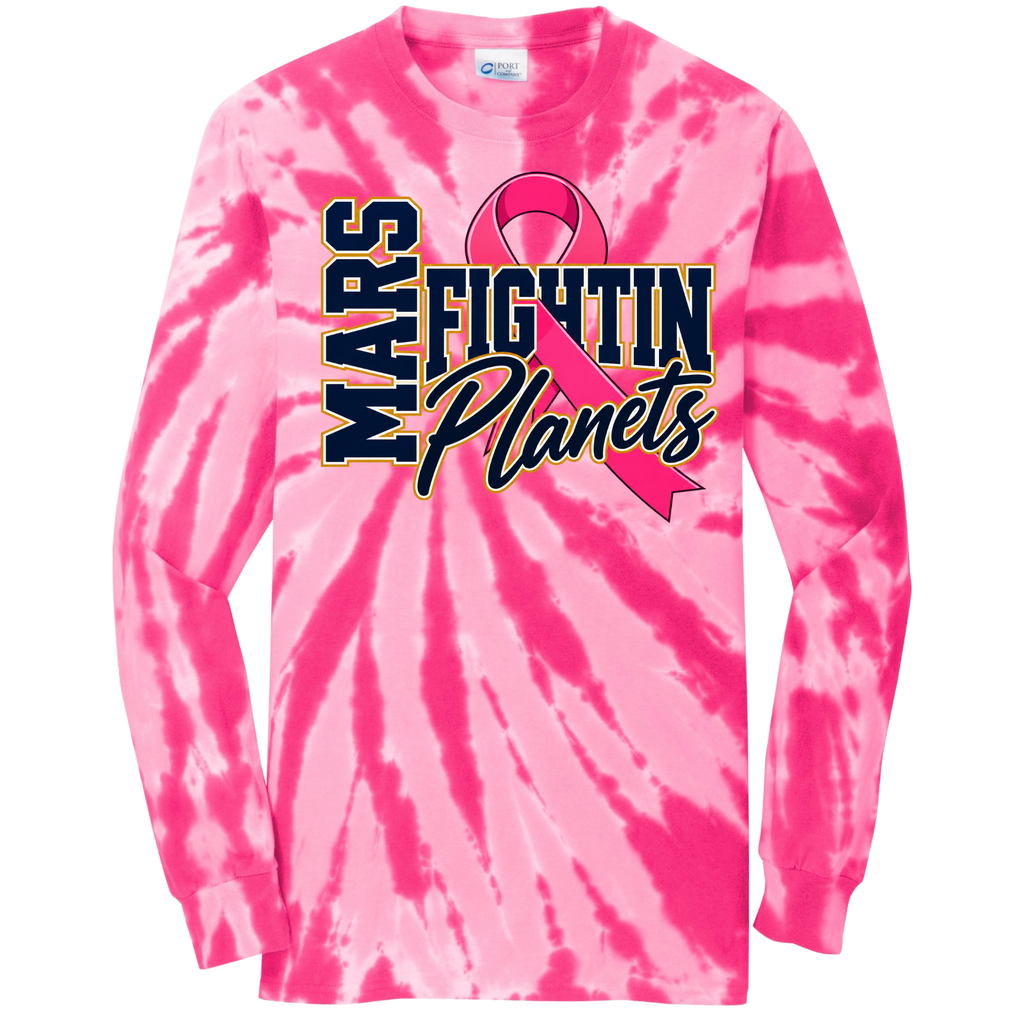 Adult • Mars Fightin Planets Breast Cancer Awareness Pink Ribbon • Tie Dye