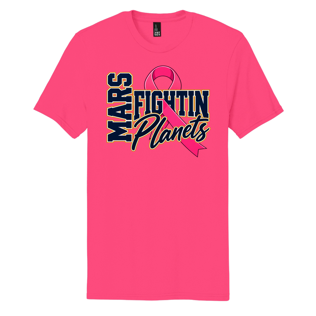 Pink Ribbon • Mars Fightin Planets Front Design  • District® The Concert Tee®