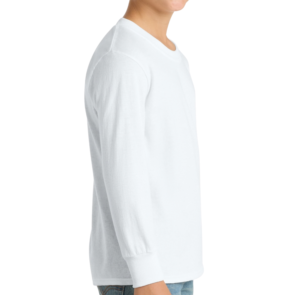 Pink Ribbon • Fightin Planet • Youth Long Sleeve Core Cotton Tee
