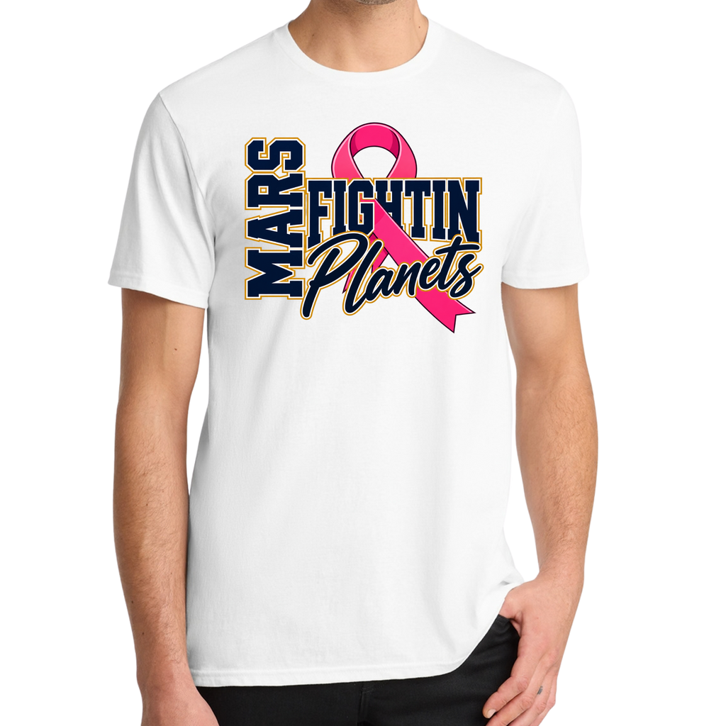 Pink Ribbon • Mars Fightin Planets Front Design  • District® The Concert Tee®