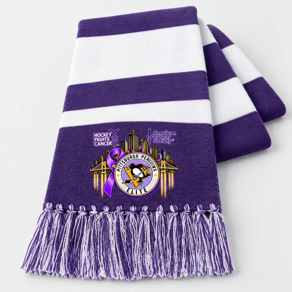 Scarf product image focused on the printed design